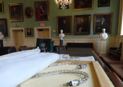 Chandelier removal, installation, and storage