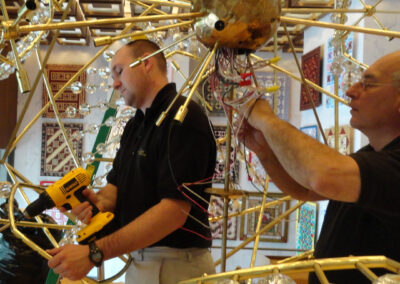 Chandelier restoration by Acu-Bright team